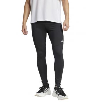 Colanti cu buzunar lateral pentru alergare - Negru