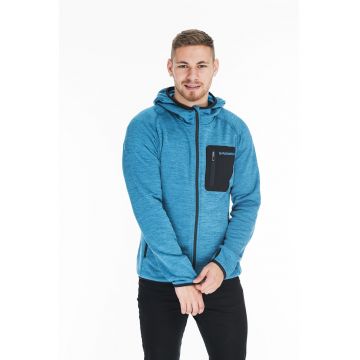 Hanorac cu fermoar pentru trekking Hermon - Albastru melange/Bleumarin