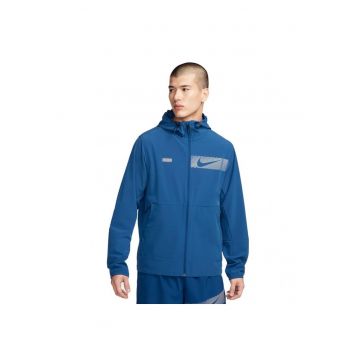 Jacheta cu gluga pentru alergare Unlimited Flash - Albastru