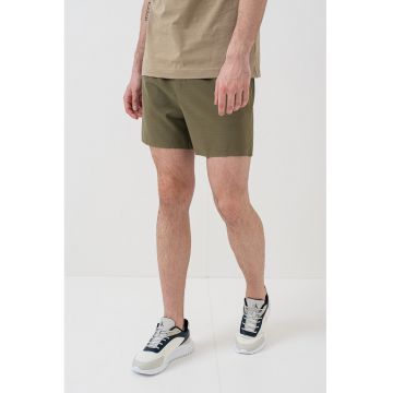 Pantaloni scurti cu banda elastica in talie - pentru antrenament - Verde feriga