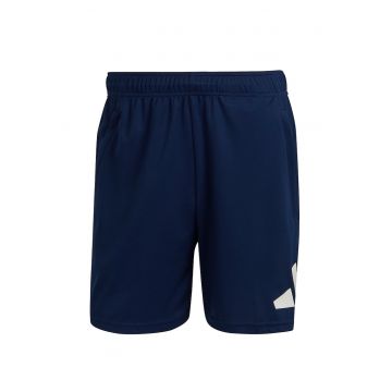 Pantaloni scurti cu logo pentru fitness - Bleumarin