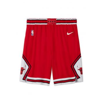 Pantaloni scurti cu talie elastica pentru baschet Chicago Bulls - Rosu/Alb