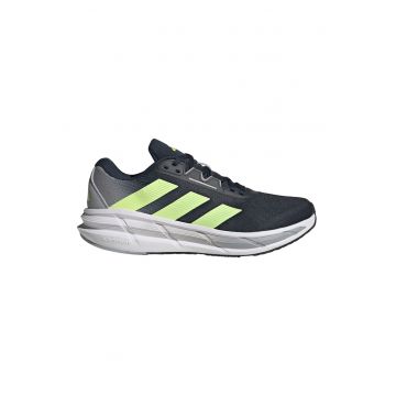 Pantofi Questar 3 cu aspect tricotat pentru alergare - Negru/Verde lime/Gri inchis
