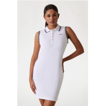 Rochie-tricou fara maneci - Alb