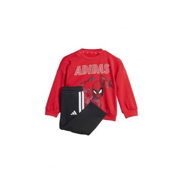 Set de bluza si pantaloni de trening cu imprimeu cu Spider-Man - Rosu/Negru