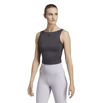 Top crop pentru yoga - Negru