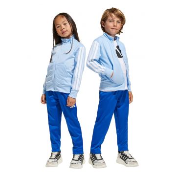 Trening cu model in doua nuante si fermoar - Albastru pastel/Albastru royal/Alb optic