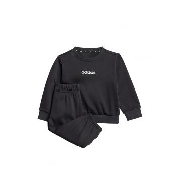 Trening din amestec de bumbac cu buzunar cargo - Negru/Alb optic