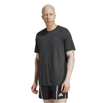 Tricou cu decolteu la baza gatului pentru fitness - Gri inchis melange