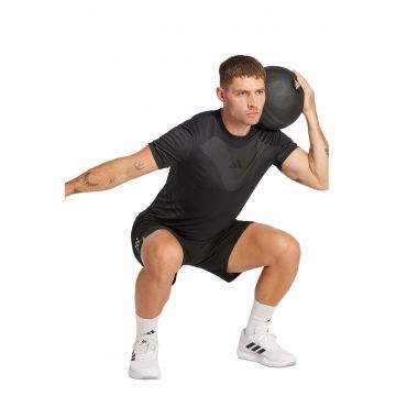 Tricou cu decolteu la baza gatului pentru fitness - Negru/Gri