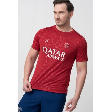 Tricou cu decolteu la baza gatului si imprimeu - pentru fotbal Performance - Rosu