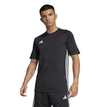 Tricou cu decolteu rotund pentru fotbal - Alb/Negru