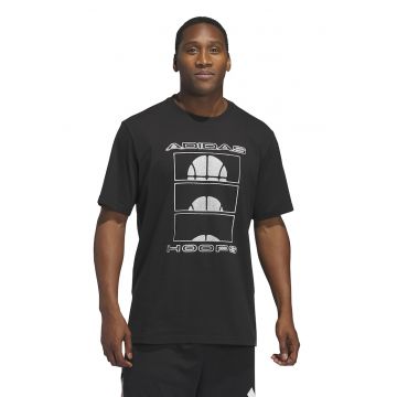 Tricou cu imprimeu grafic pentru baschet - Negru/Argintiu