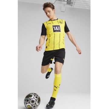 Tricou cu imprimeu pentru fotbal - Negru/Galben