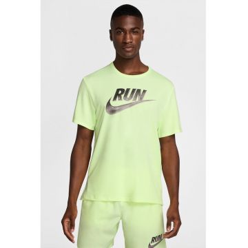 Tricou cu logo pentru alergare - Gri/Verde neon