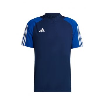 Tricou cu logo - pentru fotbal - Alb/Bleumarin