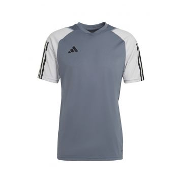 Tricou cu logo - pentru fotbal - Alb/Gri cenusiu