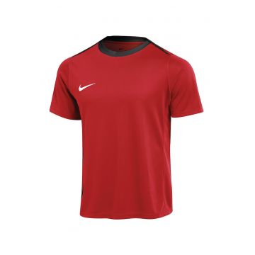 Tricou cu logo pentru fotbal - Alb/Negru/Rosu inchis