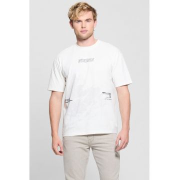 Tricou cu model - pentru fitness - Alb