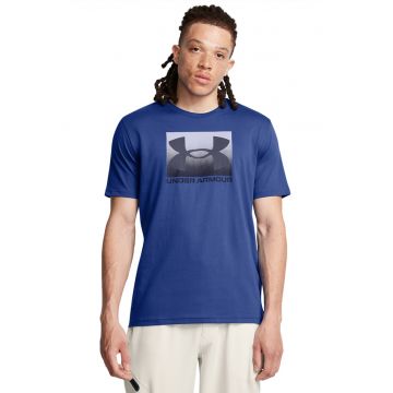 Tricou lejer cu logo Boxed - Albastru indigo