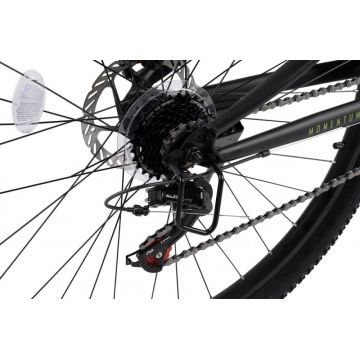 Bicicleta MTB-Full Suspension Velors Trail V24271D VerdeNegru 24 inch, echipare Shimano, 21 viteze, manete secventiale, frane disc mecanice