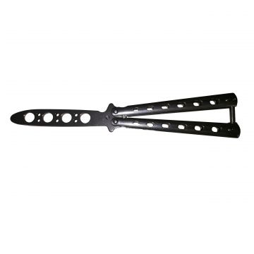 Briceag fluture de antrenament, otel inoxidabil, Basic Blade, 22 cm, argintiu