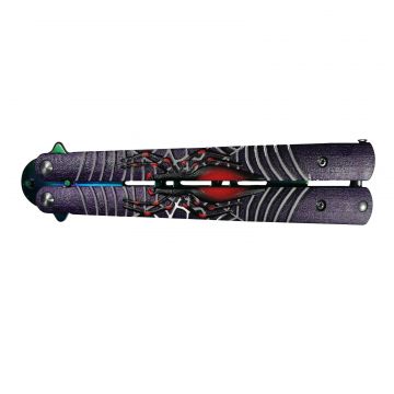 Cutit, Briceag fluture, Balisong, Butterfly pentru antrenament, 24 cm, Spider Web
