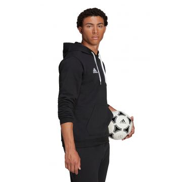 Hanorac regular fit cu buzunar kangaroo pentru fotbal Entrada - Negru