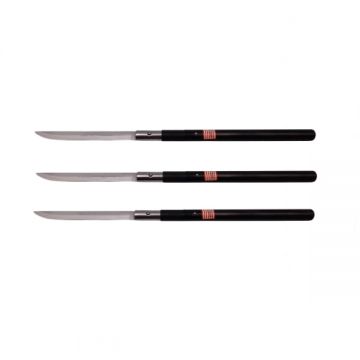 Pachet Trei Sabii de Vanatoare Shaolin Master, Model Baston, 55 cm, Negru, Teaca Inclusa