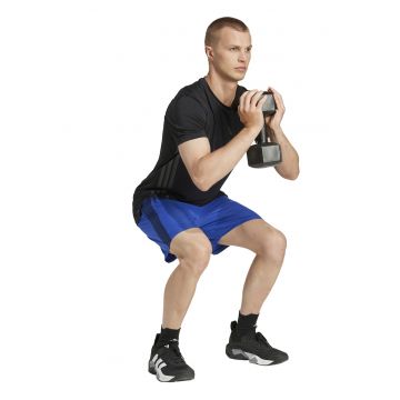 Pantaloni scurti cu buzunare cu fermoar pentru fitness - Albastru/Bleumarin