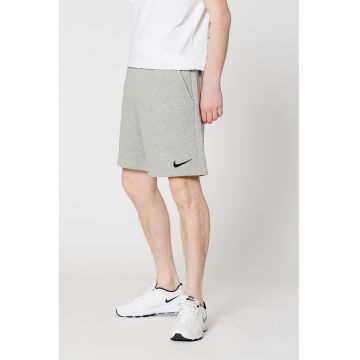 Pantaloni scurti cu buzunare laterale si logo pentru fotbal - Gri melange