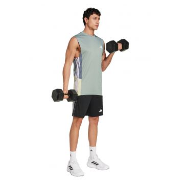 Pantaloni scurti cu logo - pentru fitness - Negru/Gri