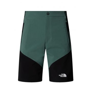 Pantaloni scurti slim fit pentru drumetii Felik - Negru/Verde persan