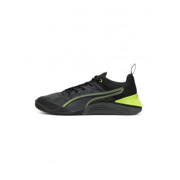 Pantofi cu detalii contrastante pentru fitness - Negru/Verde electric