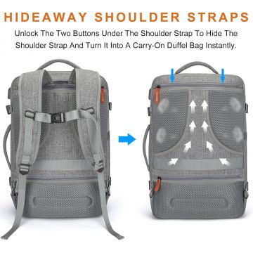 Rucsac de Calatorie, Extensibil cu Capacitate 40L, Include 4 Genti, Impermeabil, cu Port USB, Culoare Verde