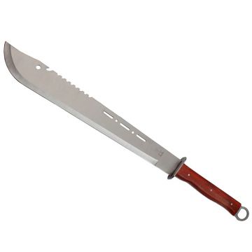 Sabie de vanatoare IdeallStore®, Seoul Soul, otel inoxidabil, maner lemn, 70 cm, maro