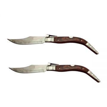 Set doua bricege de vanatoare cricket, lama otel inoxidabil, maro, 50 cm