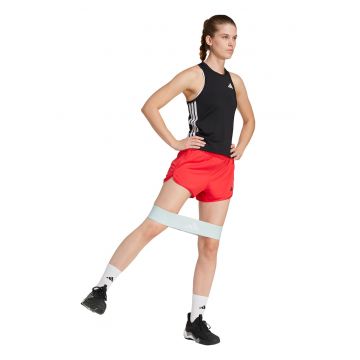 Top slim fit cu model cu 3 dungi pentru antrenament - Alb/Negru