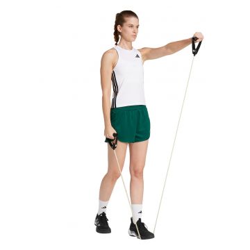 Top slim fit cu model cu 3 dungi pentru antrenament - Negru/Alb optic