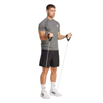 Tricou cu decolteu la baza gatului pentru fitness - Gri melange