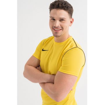 Tricou cu decolteu rotund - pentru fotbal Park 20 - Negru/Galben sofran