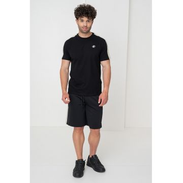 Tricou cu logo pentru fitness - Negru/Verde pal