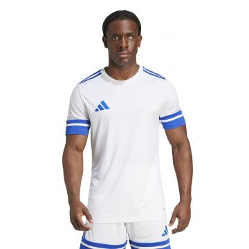 Tricou cu logo - pentru fotbal - Albastru royal/Alb optic