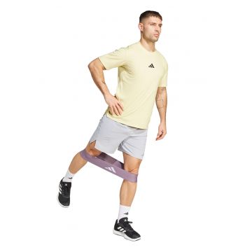 Tricou slim fit cu imprimeu logo pentru fitness Power - Negru/Galben pai