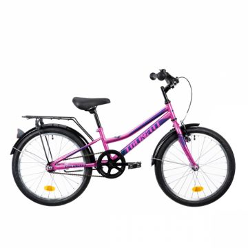 Bicicleta Copii Colinelli COL02, Marimea 230 mm, 20 inch, Roz, 1 Viteze, Cadru Otel, Frane V - Brake