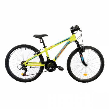 Bicicleta Copii Colinelli COL23, Marimea 300 mm, 24 inch, Verde, Schimbator Shimano, 18 Viteze, Cadru Otel, Frane V - Brake