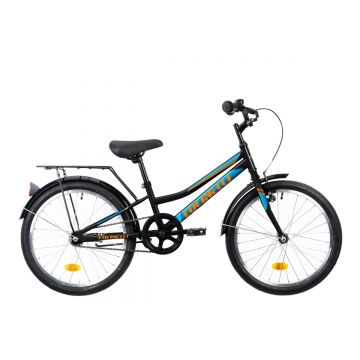 Bicicleta Copii Colinelli COL01, Marimea 230 mm, 20 inch, Negru, 1 Viteze, Cadru Otel, Frane V - Brake