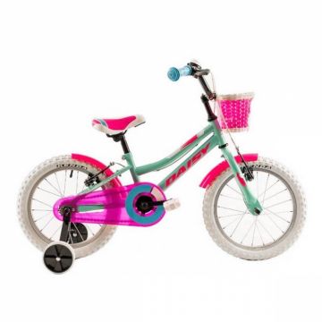 Bicicleta Copii Dhs 1602 - 16 Inch, Turcoaz-Roz