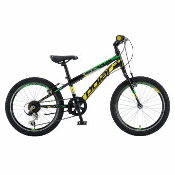Bicicleta Copii Polar Sonic - 20 Inch, Negru-Verde