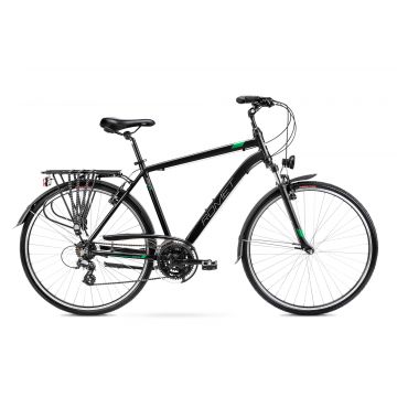 Bicicleta de trekking pentru barbati Romet Wagant 1 Negru/Verde 2022 Bicicleta de trekking pentru barbati Romet Wagant 1 Negru/Verde 2022